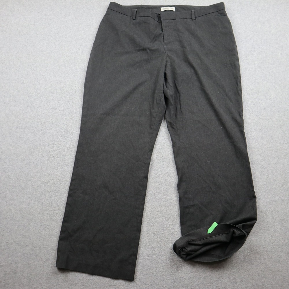 Coldwater Creek Pants Womens 16P Charcoal Gray Straight Leg Professional Stretch